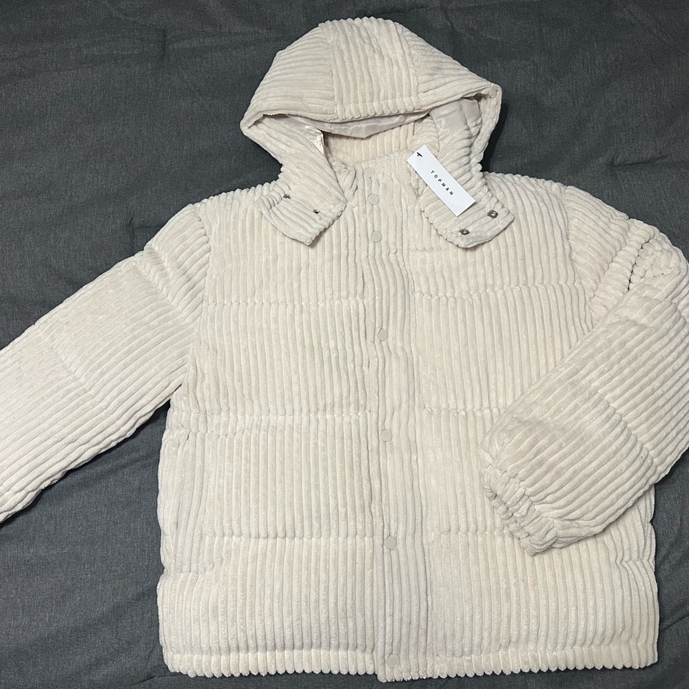 Topman Corduroy Puffer Jacket